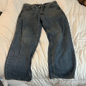 Zara Men's Relaxed Fit Denim Jeans - Dark Blue